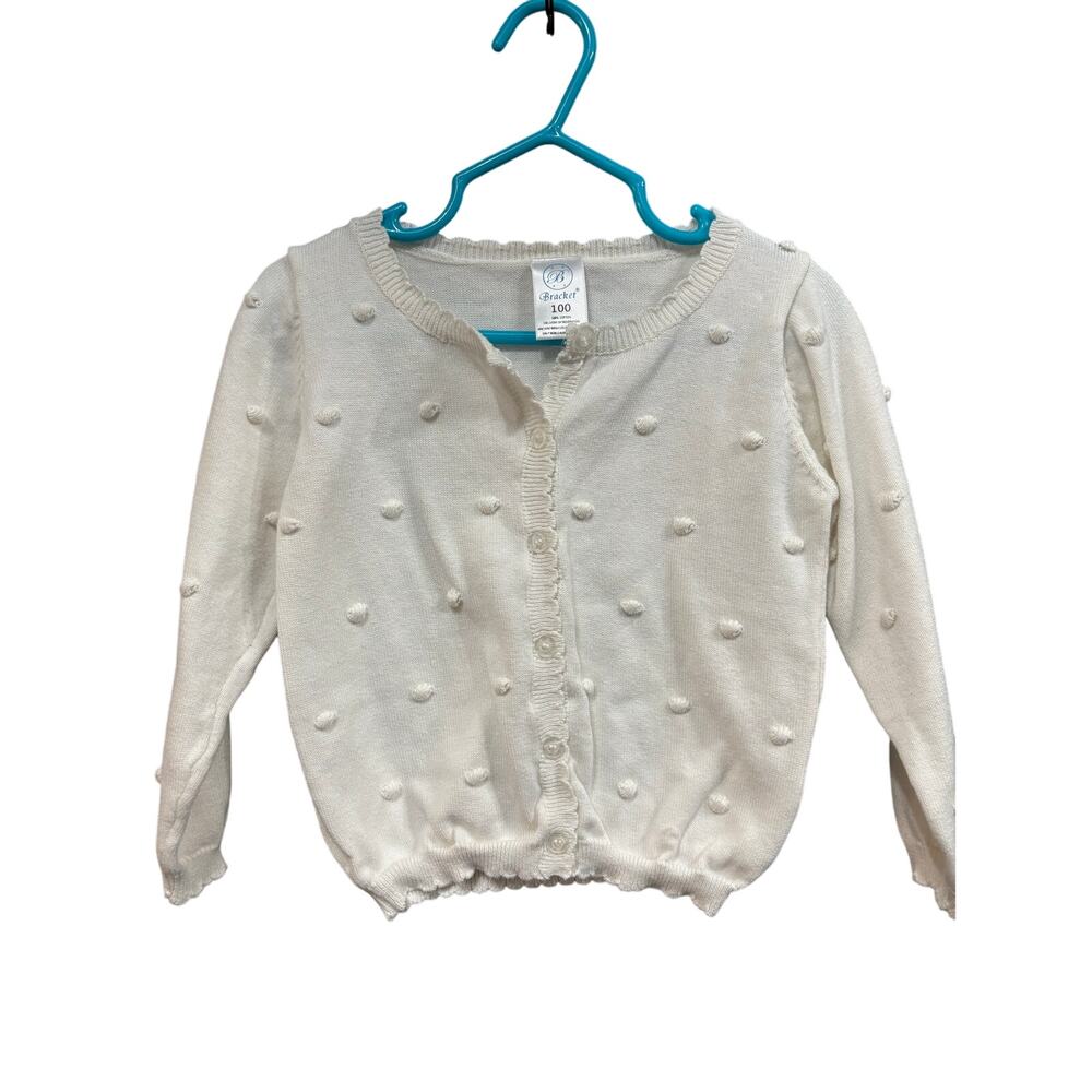 White Pom Pom Sweater - Bracket - 2T